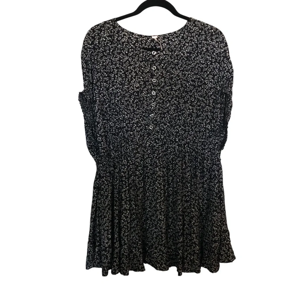 Free People One Fine Day Mini Dress in Black Combo